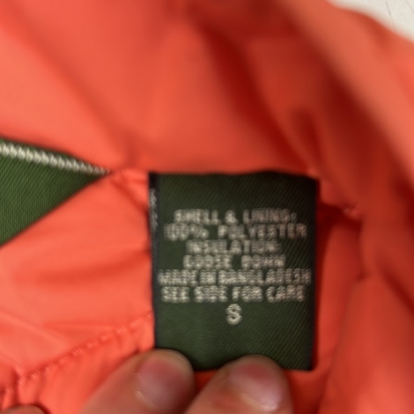 Eddie Bauer  Full Zip Orange Puffer Vest - Picture 3 of 6